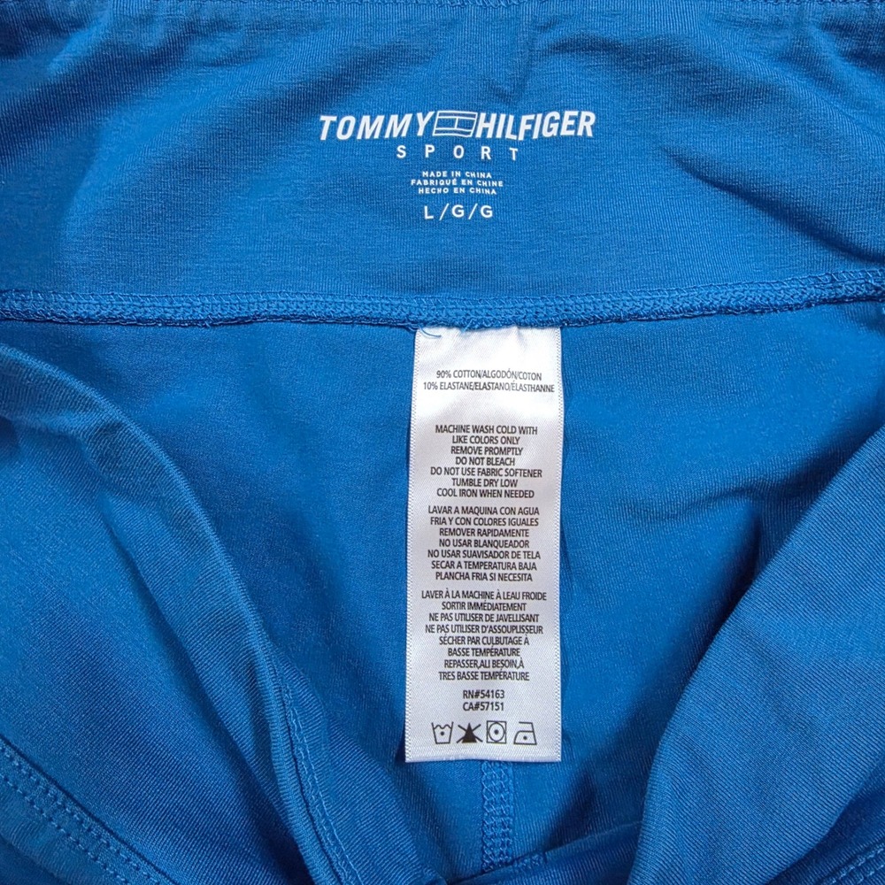 Tommy Hilfiger Sport Blue Logo Biker Shorts and Sports Bra Set Womens Large - Picture 5 of 8